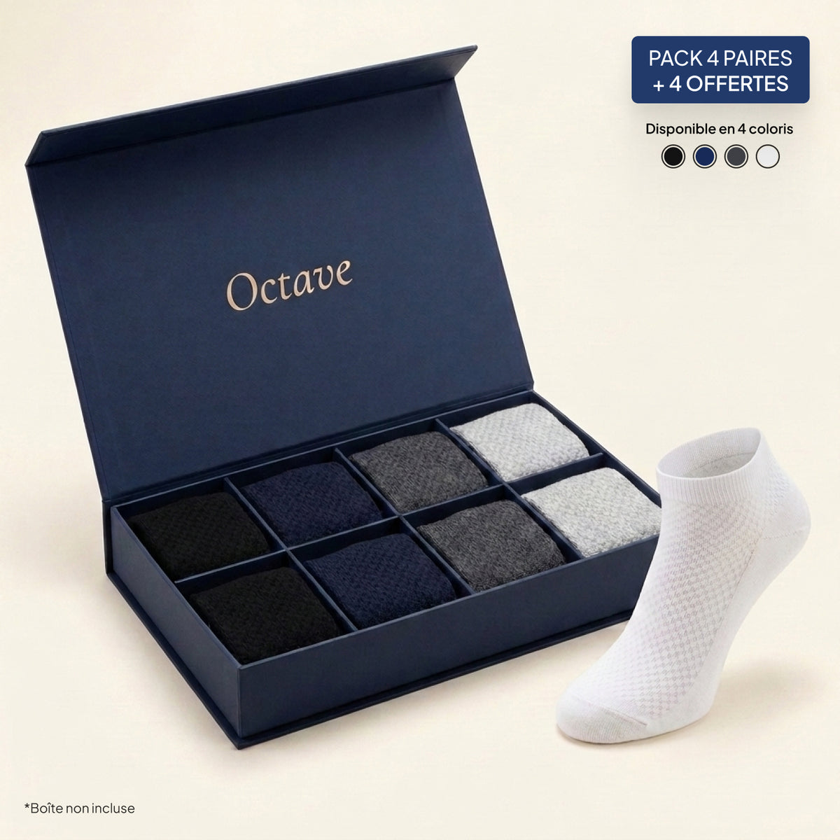 Chaussettes courtes Octave en Fibre de Bambou Premium 2.0